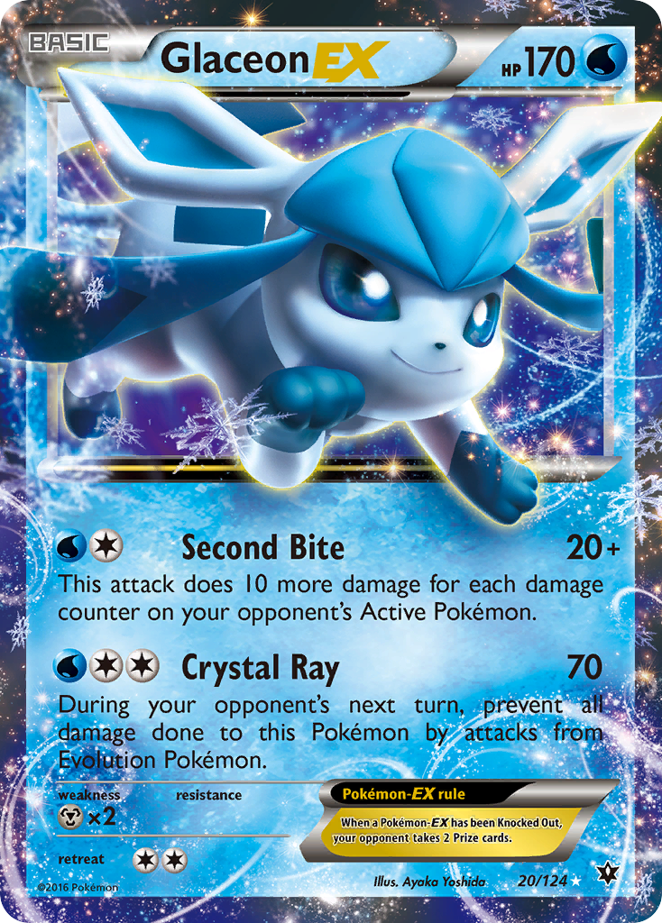 Glaceon EX (20/124) [XY: Fates Collide] | Pegasus Games WI