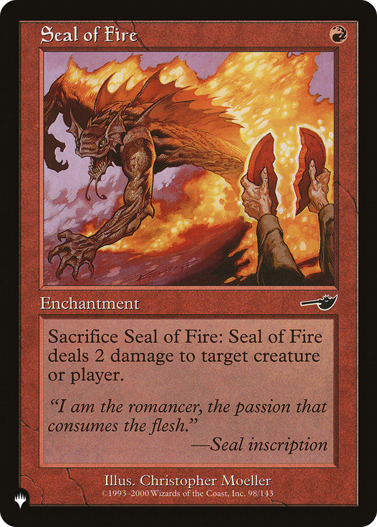 Seal of Fire [The List Reprints] | Pegasus Games WI