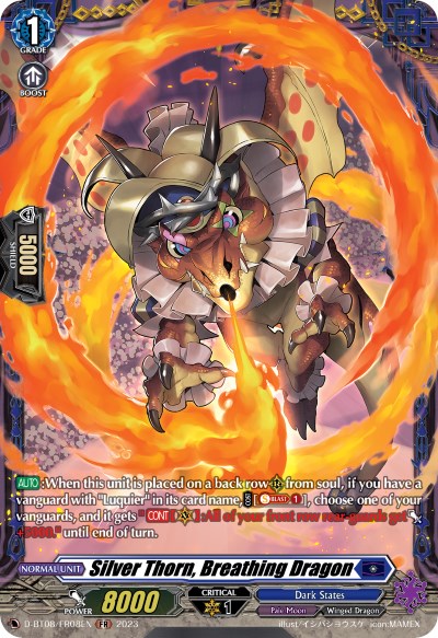 Silver Thorn, Breathing Dragon (D-BT08/FR08EN) [Minerva Rising] | Pegasus Games WI