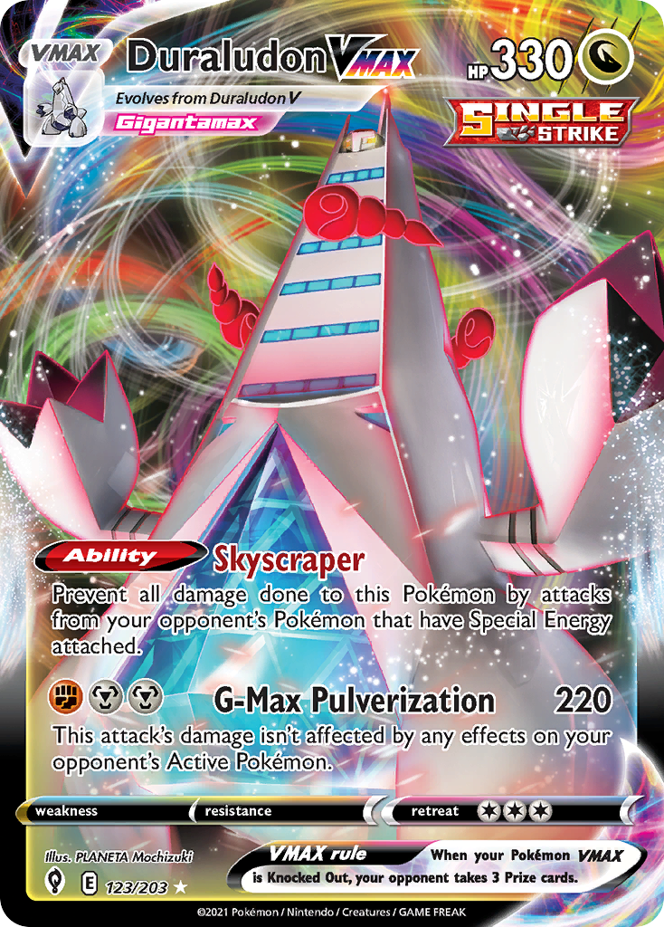 Duraludon VMAX (123/203) (Jumbo Card) [Sword & Shield: Evolving Skies] | Pegasus Games WI