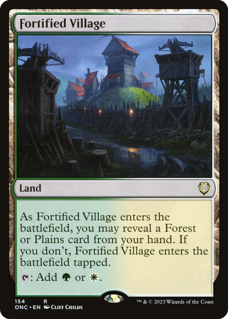 Fortified Village [Phyrexia: All Will Be One Commander] | Pegasus Games WI