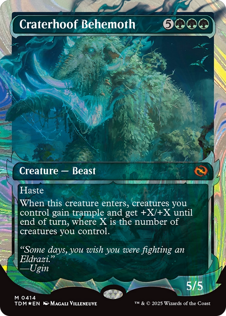 Craterhoof Behemoth (Showcase) (Halo Foil) [Tarkir: Dragonstorm] | Pegasus Games WI