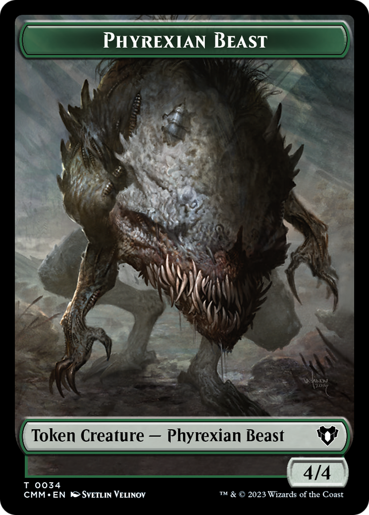 Phyrexian Beast Token [Commander Masters Tokens] | Pegasus Games WI