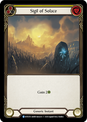 Sigil of Solace (Yellow) [U-WTR174] (Welcome to Rathe Unlimited)  Unlimited Rainbow Foil | Pegasus Games WI