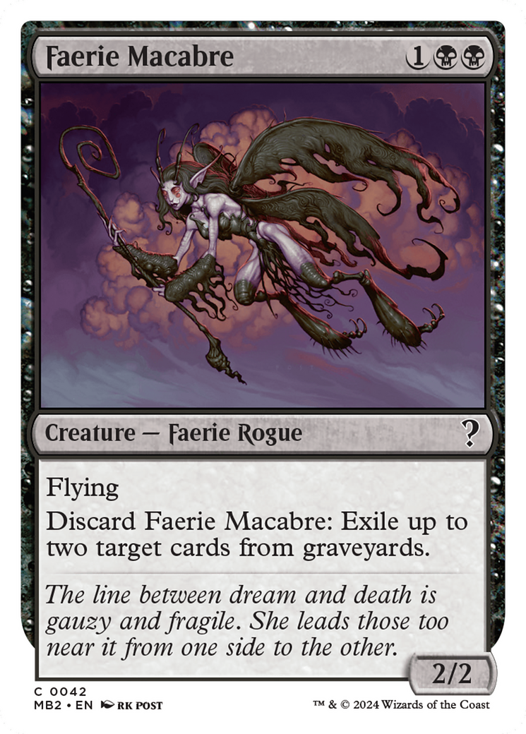 Faerie Macabre (White Border) [Mystery Booster 2] | Pegasus Games WI