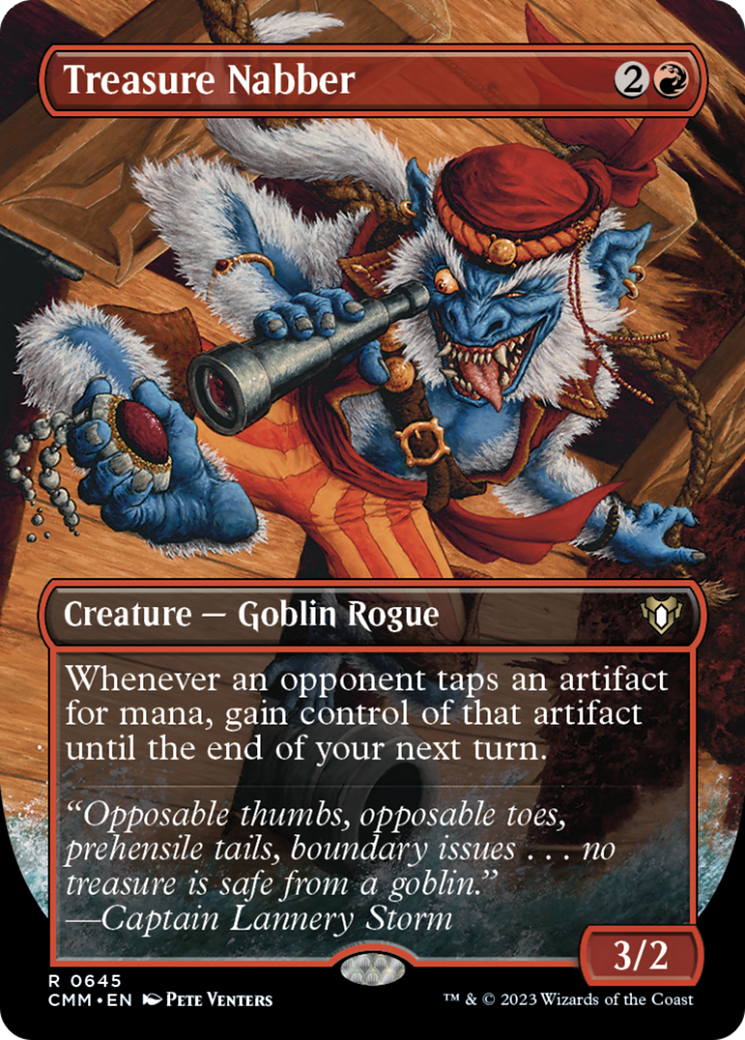 Treasure Nabber (Borderless Alternate Art) [Commander Masters] | Pegasus Games WI