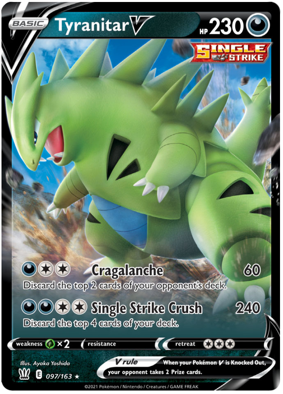 Tyranitar V (097/163) [Sword & Shield: Battle Styles] | Pegasus Games WI