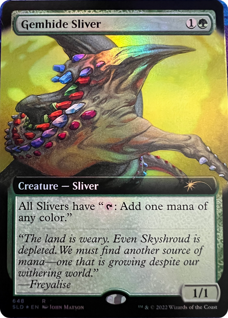 Gemhide Sliver (Extended Art) [Secret Lair Drop Series] | Pegasus Games WI