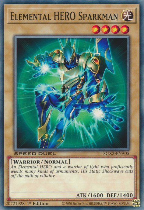 Elemental HERO Sparkman [SGX3-ENA05] Common | Pegasus Games WI