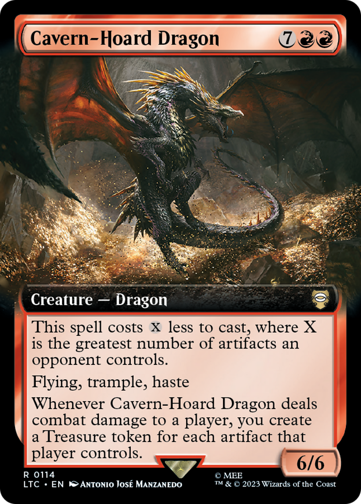Cavern-Hoard Dragon (Extended Art) [The Lord of the Rings: Tales of Middle-Earth Commander] | Pegasus Games WI