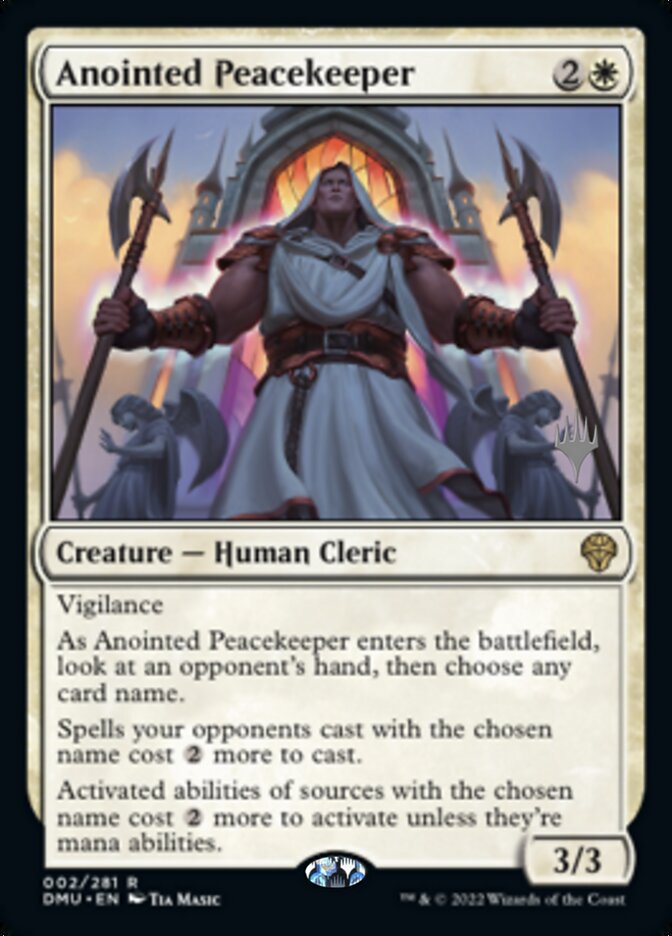 Anointed Peacekeeper (Promo Pack) [Dominaria United Promos] | Pegasus Games WI