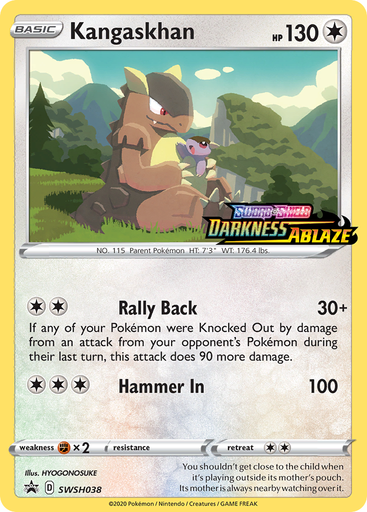 Kangaskhan (SWSH038) (Prerelease Promo) [Sword & Shield: Black Star Promos] | Pegasus Games WI