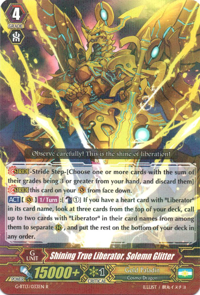 Shining True Liberator, Solemn Glitter (G-BT13/033EN) [Ultimate Stride] | Pegasus Games WI