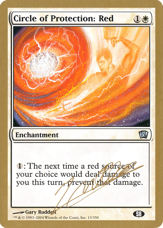 Circle of Protection: Red (Julien Nuijten) (SB) [World Championship Decks 2004] | Pegasus Games WI