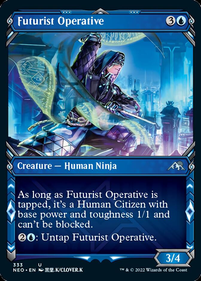 Futurist Operative (Showcase Ninja) [Kamigawa: Neon Dynasty] | Pegasus Games WI