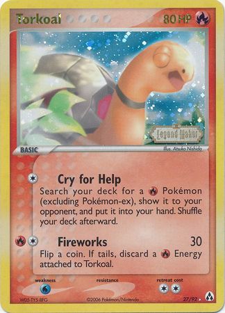 Torkoal (27/92) (Stamped) [EX: Legend Maker] | Pegasus Games WI