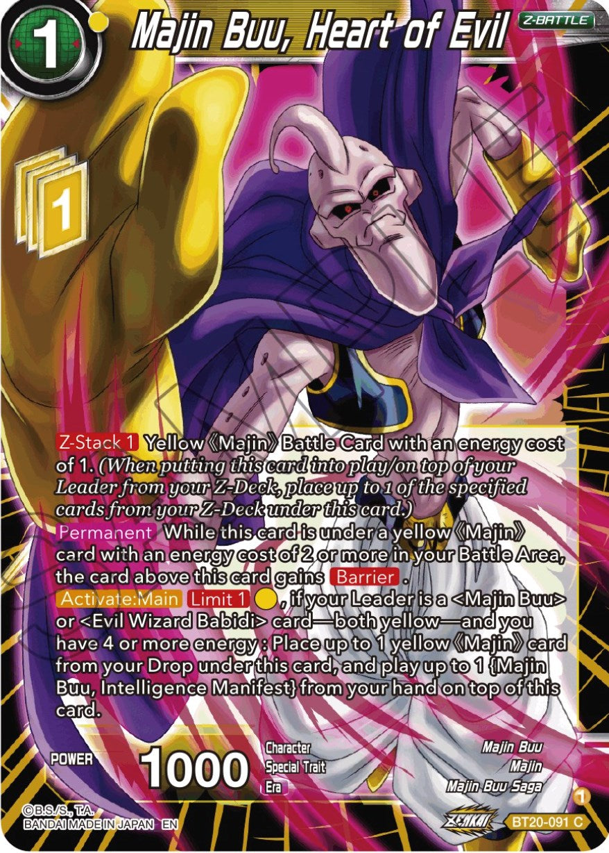 Majin Buu, Heart of Evil (BT20-091) [Power Absorbed] | Pegasus Games WI
