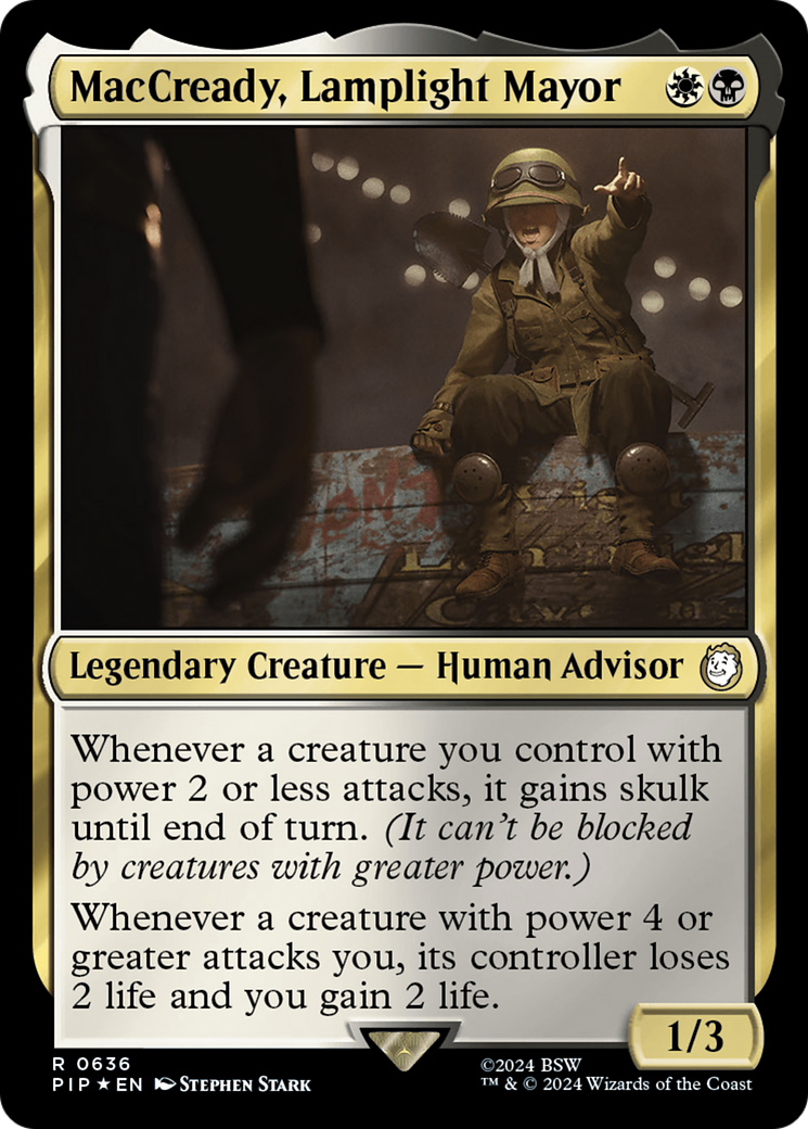 MacCready, Lamplight Mayor (Surge Foil) [Fallout] | Pegasus Games WI