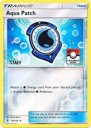 Aqua Patch (119/145) (League Promo Staff) [Sun & Moon: Guardians Rising] | Pegasus Games WI