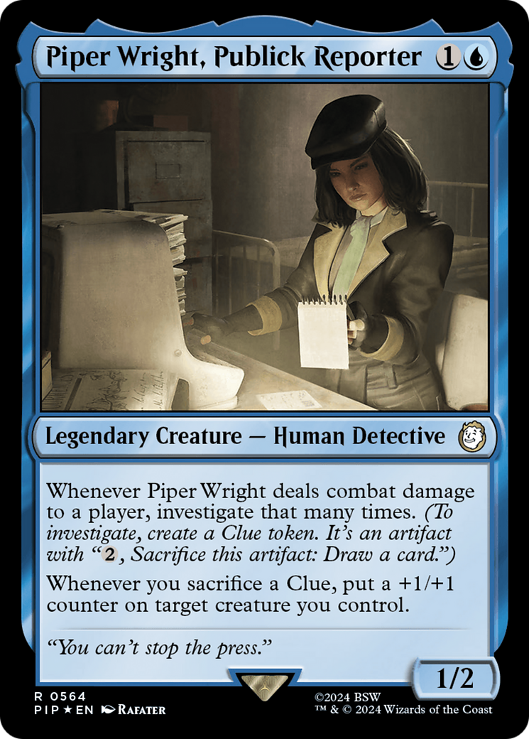 Piper Wright, Publick Reporter (Surge Foil) [Fallout] | Pegasus Games WI