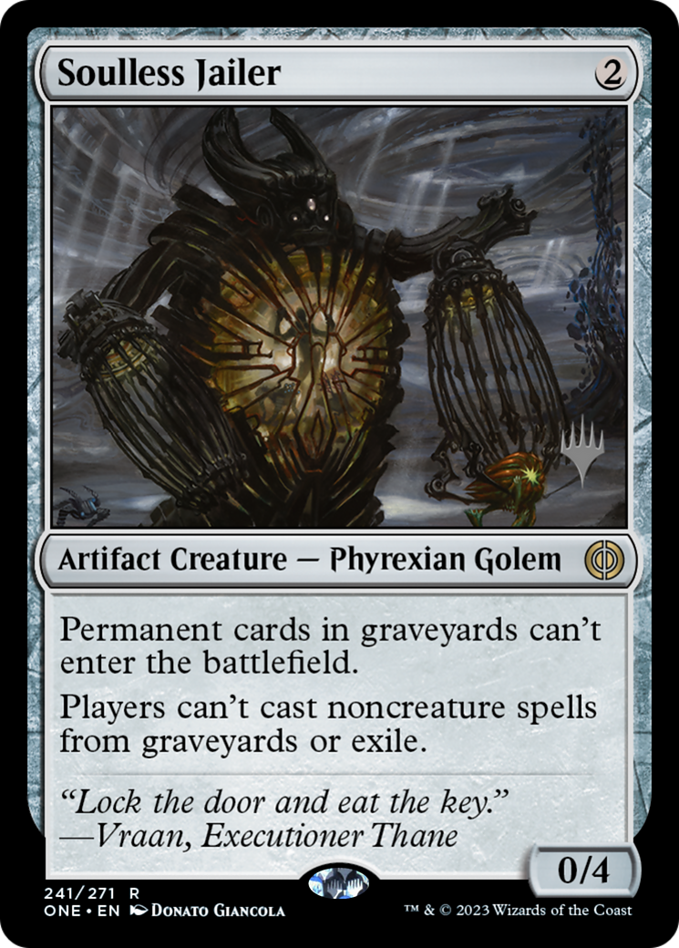 Soulless Jailer (Promo Pack) [Phyrexia: All Will Be One Promos] | Pegasus Games WI