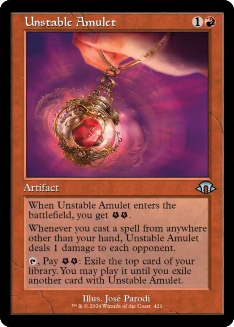 Unstable Amulet (Retro) [Modern Horizons 3] | Pegasus Games WI