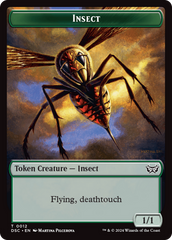 Insect (0012) // Spider Double-Sided Token [Duskmourn: House of Horror Commander Tokens] | Pegasus Games WI