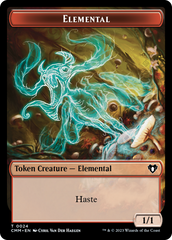 Elemental (0024) // Elf Druid Double-Sided Token [Commander Masters Tokens] | Pegasus Games WI