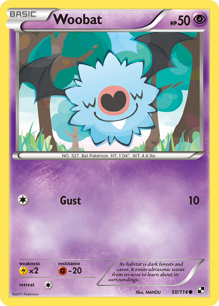 Woobat (50/114) [Black & White: Base Set] | Pegasus Games WI