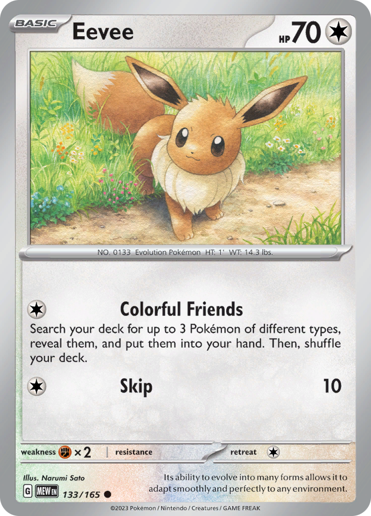 Eevee (133/165) [Scarlet & Violet: 151] | Pegasus Games WI