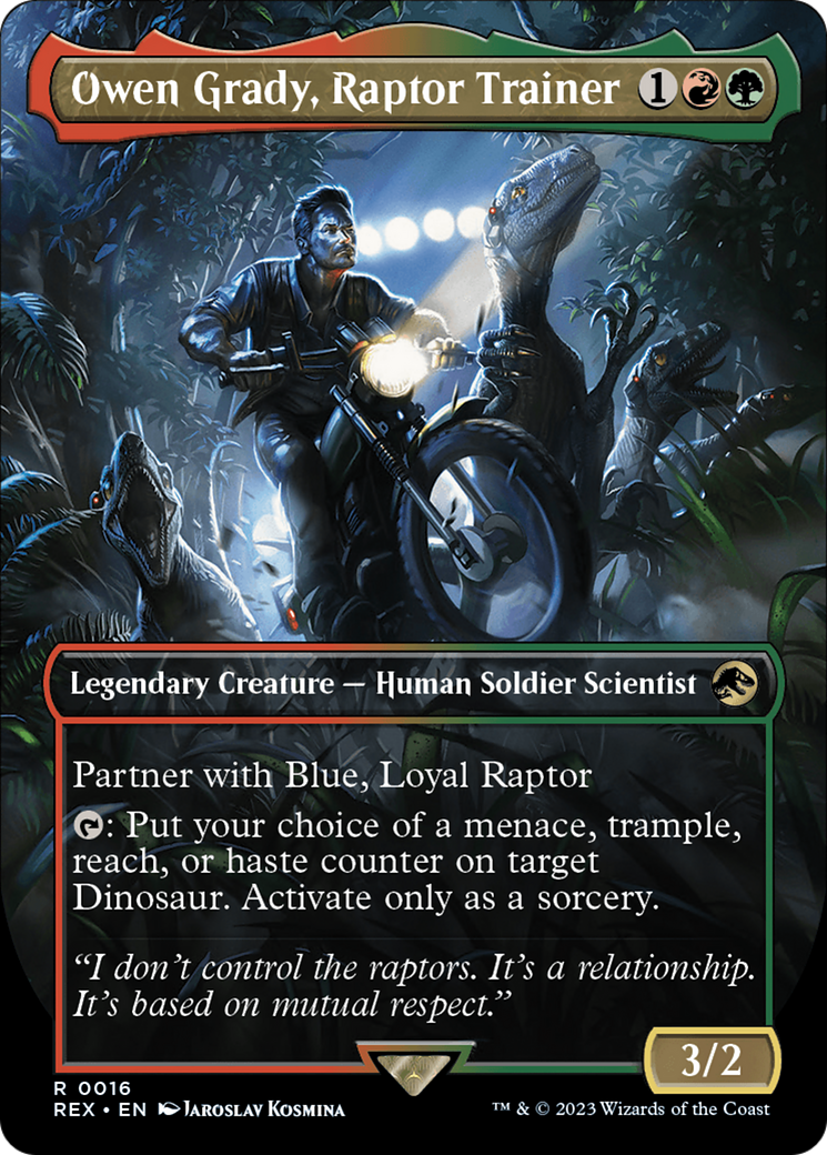 Owen Grady, Raptor Trainer (Borderless) [Jurassic World Collection] | Pegasus Games WI