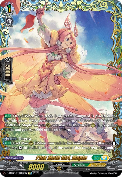 Pink Moth Girl, Maple (D-BT08/FFR16EN) [Minerva Rising] | Pegasus Games WI