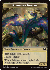 Reliquary Dragon // Dragon (0011) Double-Sided Token [Tarkir: Dragonstorm Tokens] | Pegasus Games WI