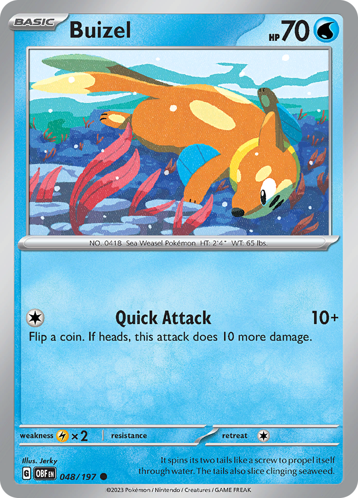 Buizel (048/197) [Scarlet & Violet: Obsidian Flames] | Pegasus Games WI