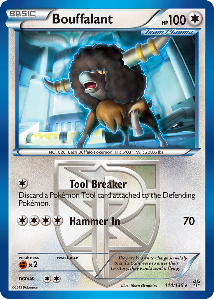 Bouffalant (114/135) [Black & White: Plasma Storm] | Pegasus Games WI