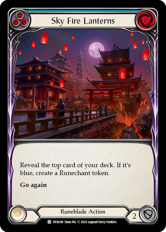 Sky Fire Lanterns (Blue) [DYN190] (Dynasty)  Rainbow Foil | Pegasus Games WI