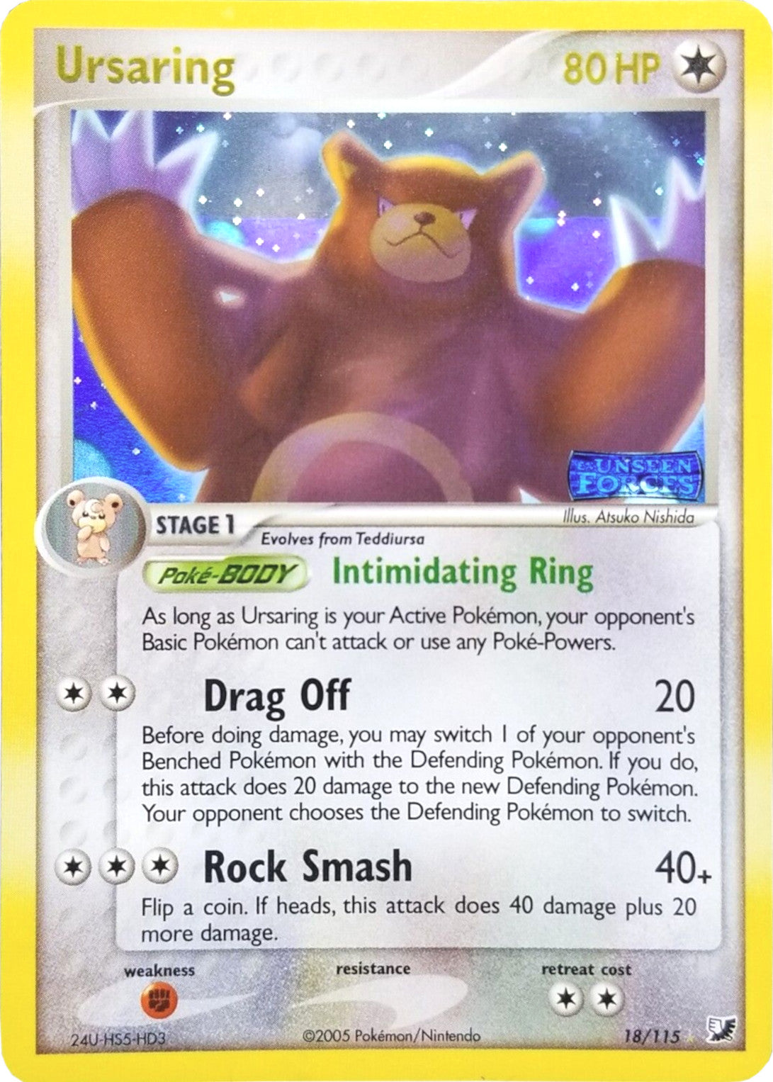 Ursaring (18/115) (Stamped) [EX: Unseen Forces] | Pegasus Games WI