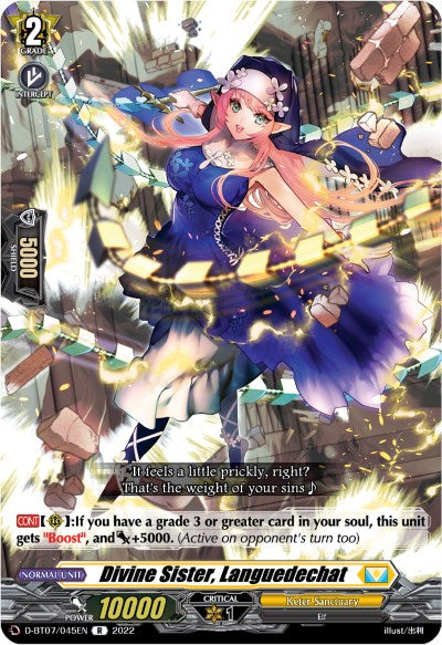 Divine Sister, Languedechat (D-BT07/045EN) [Raging Flames Against Emerald Storm] | Pegasus Games WI