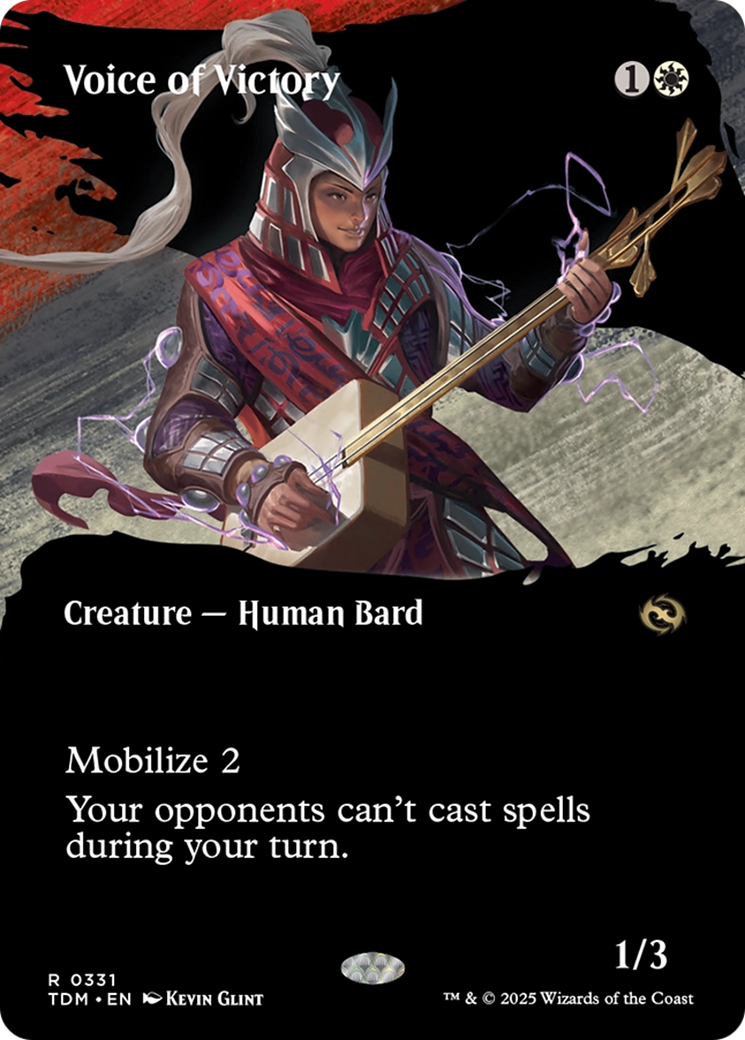 Voice of Victory (Borderless) [Tarkir: Dragonstorm] | Pegasus Games WI