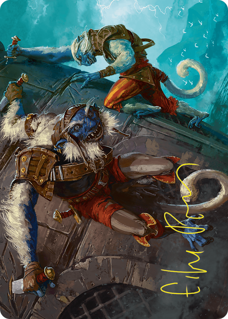 Goblin Boarders Art Card (11/54) (Gold-Stamped Signature) [Foundations Art Series] | Pegasus Games WI