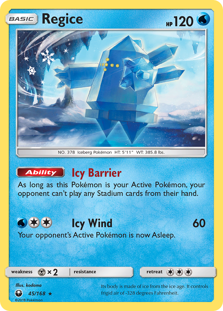 Regice (45/168) [Sun & Moon: Celestial Storm] | Pegasus Games WI