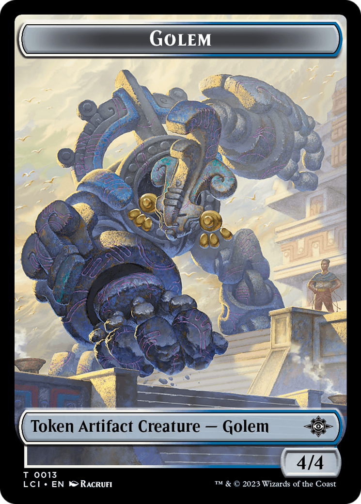 Treasure (0018) // Golem Double-Sided Token [The Lost Caverns of Ixalan Tokens] | Pegasus Games WI