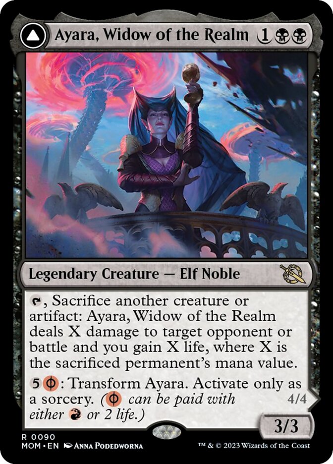 Ayara, Widow of the Realm // Ayara, Furnace Queen [March of the Machine] | Pegasus Games WI