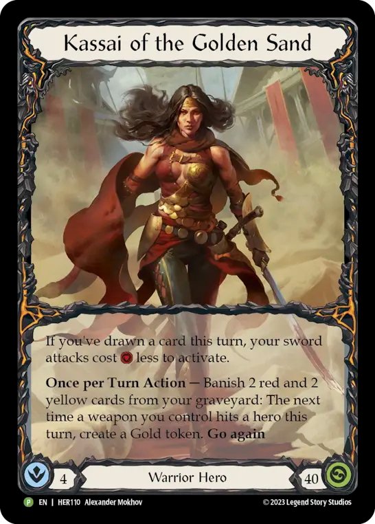 Kassai of the Golden Sand (Rainbow Foil) [HER110] (Promo)  Rainbow Foil | Pegasus Games WI