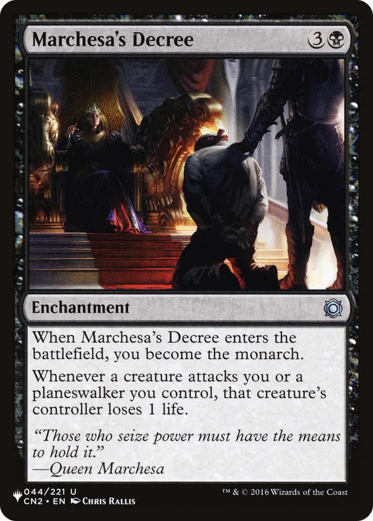 Marchesa's Decree [The List] | Pegasus Games WI