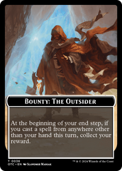 Bounty: The Outsider // Bounty Rules Double-Sided Token [Outlaws of Thunder Junction Commander Tokens] | Pegasus Games WI