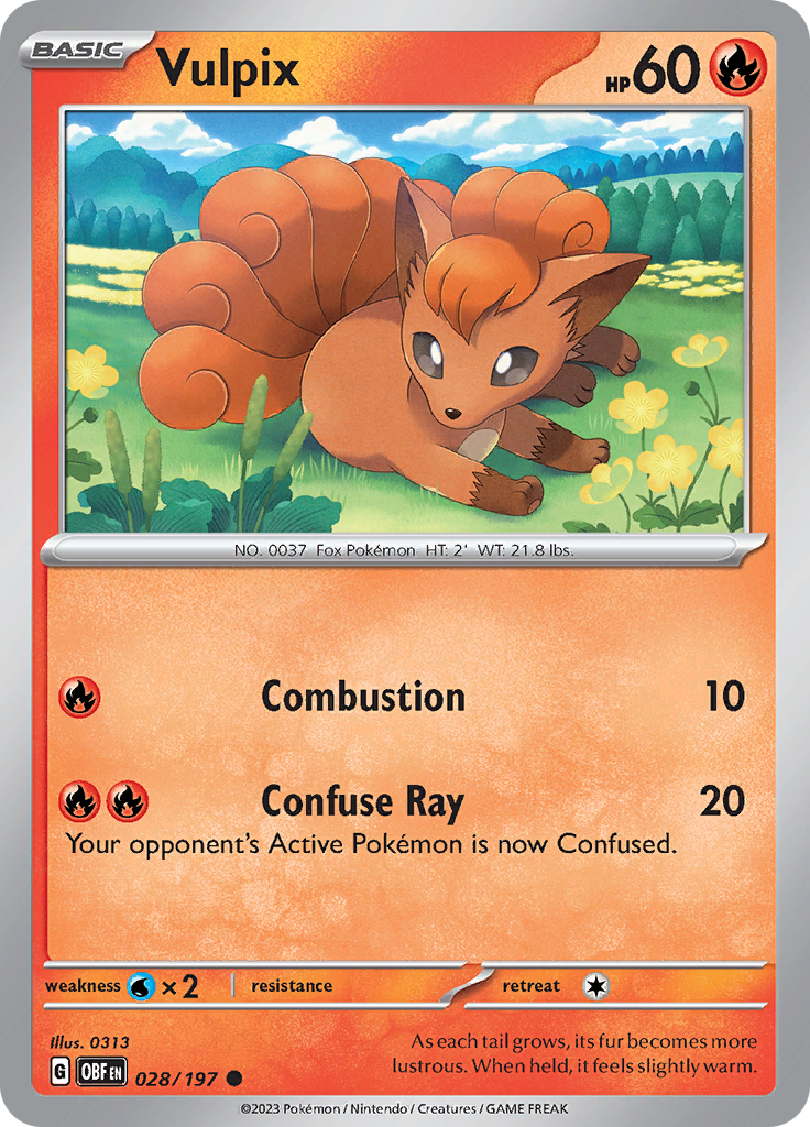 Vulpix (028/197) [Scarlet & Violet: Obsidian Flames] | Pegasus Games WI