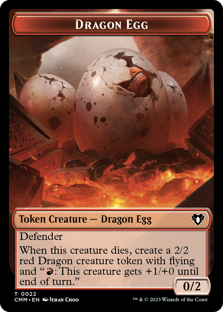 Dragon Egg Token [Commander Masters Tokens] | Pegasus Games WI