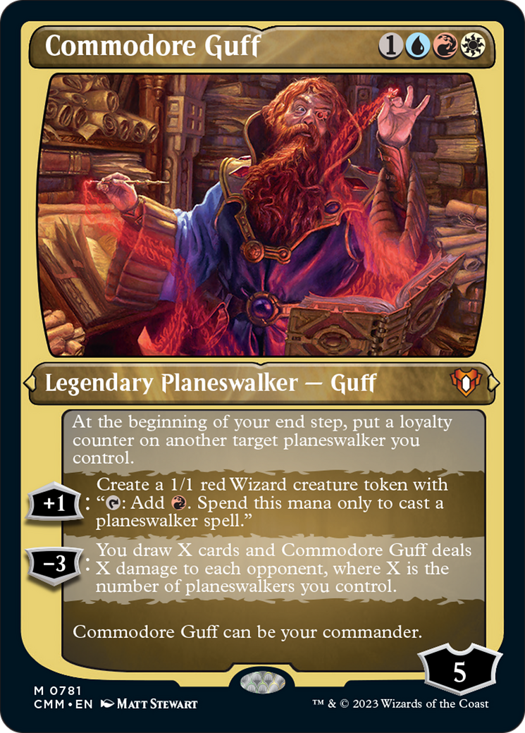 Commodore Guff (Display Commander) (Foil Etched) [Commander Masters] | Pegasus Games WI