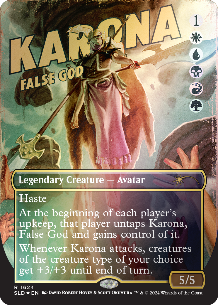 Karona, False God (Rainbow Foil) [Secret Lair Drop Series] | Pegasus Games WI